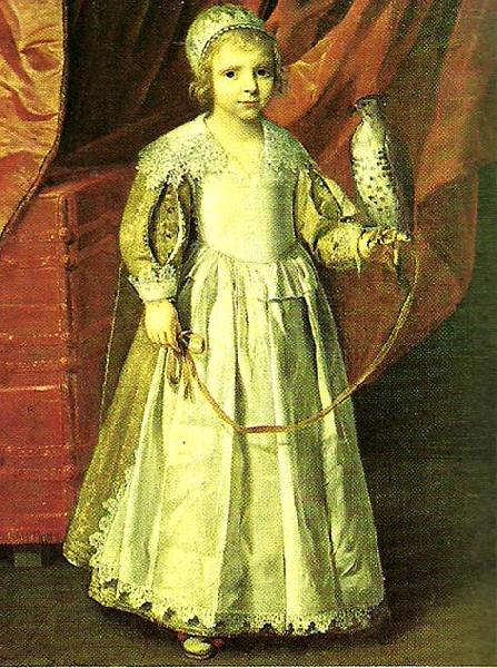 Philippe de Champaigne little girl with falcon France oil painting art